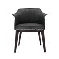 Итальянский минималистский черный кожаный одиночные стулья Арчибальда